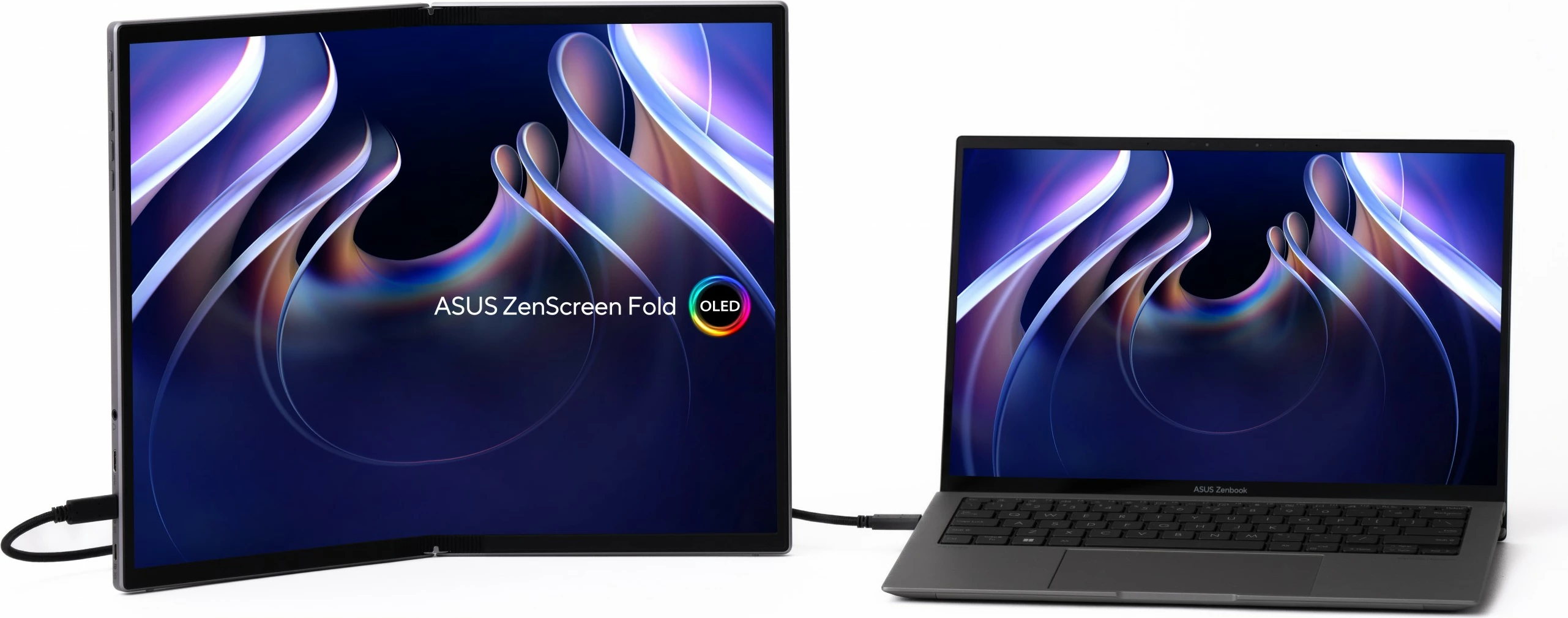 Monitor portativ ASUS ZenScreen Fold OLED MQ17QH, 17.3", Quad HD, OLED, Argjendtë