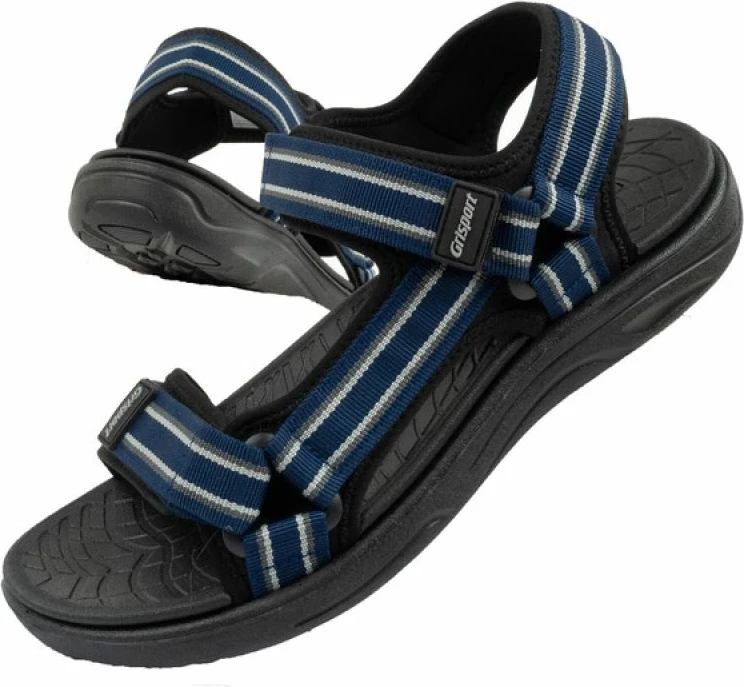 Sandale për meshkuj Grisport, të zeza dhe blu të errët