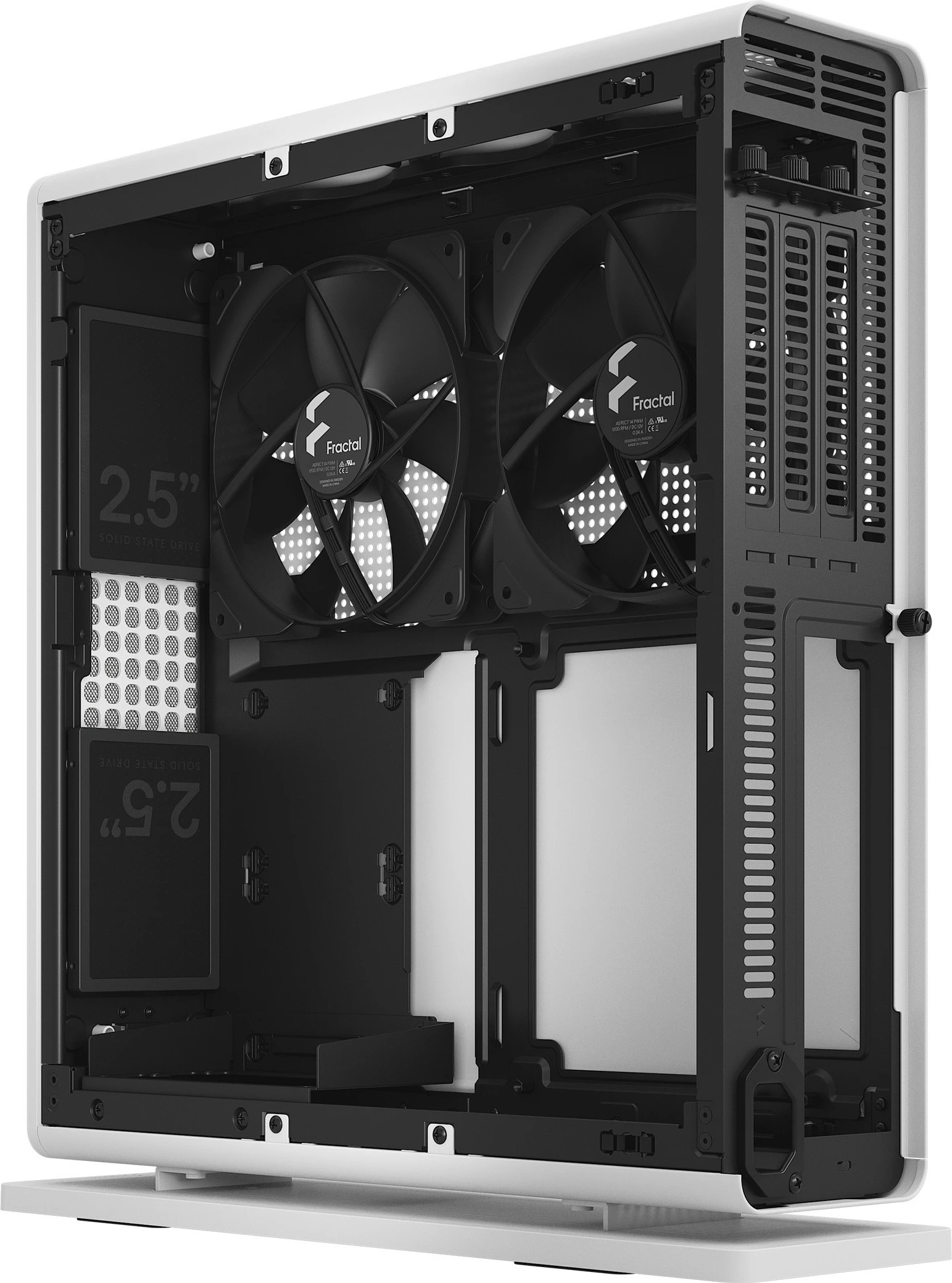 Kasë Fractal Design Ridge, Mini-ITX, SFF, e bardhë