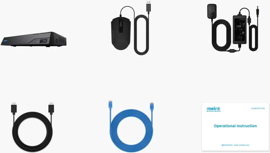 NVR Reolink NVS8, 8-Kanal, PoE, 2TB, e zezë