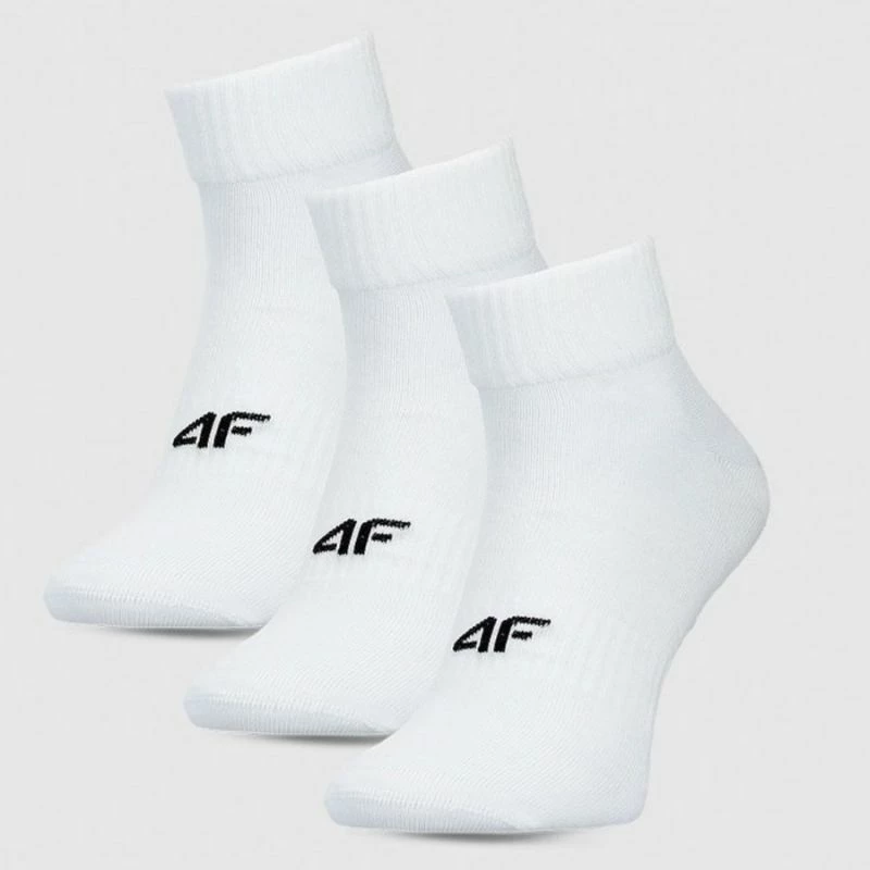 Çorape sportive 4F unisex, të bardha