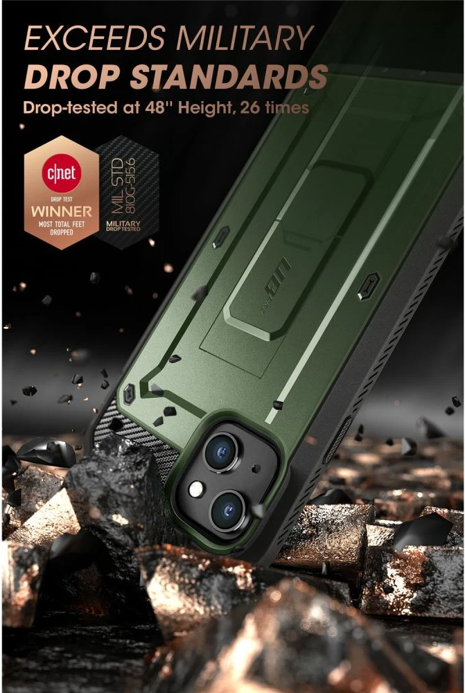 Mbështjellës Supcase Unicorn Beetle Pro për iPhone 14 Plus, i gjelbër