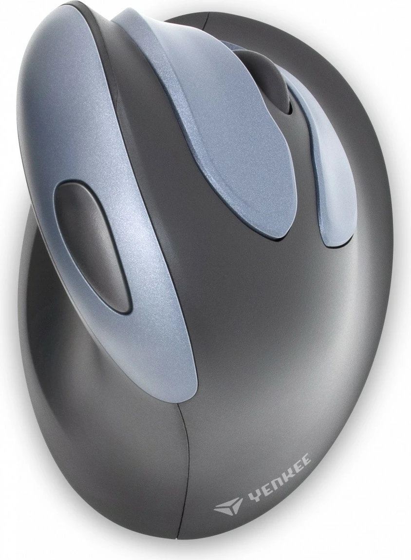 Maus ergonomik vertikal YENKEE ErgoSnug YMS 5030 ERGO, pa kabllo, USB A/USB C, i zi/gri