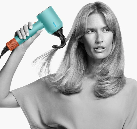 Tharëse flokësh Dyson Supersonic Nural, 1600 W, 13.3 l/s, Blu, Portokalli