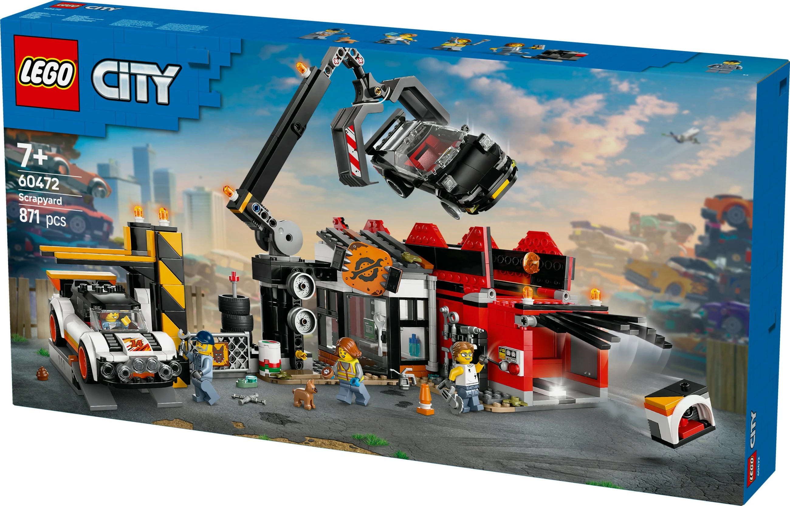 Set ndërtimi LEGO City 60472, Schrottplatz me makina, 871 pjesë, shumëngjyrësh