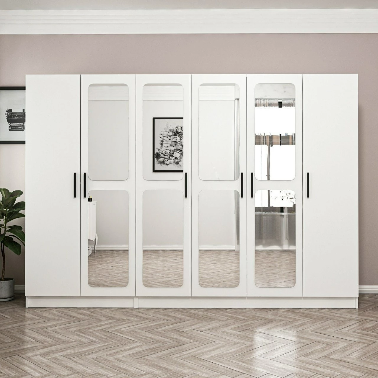 Dollap rrobash Skye Decor, i bardhë, 2440