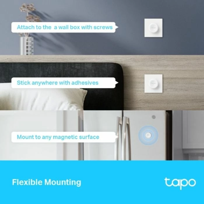 Switch dimmer i mençur TP-LINK Tapo S200D, me bateri CR2032, i bardhë, set 1 copë
