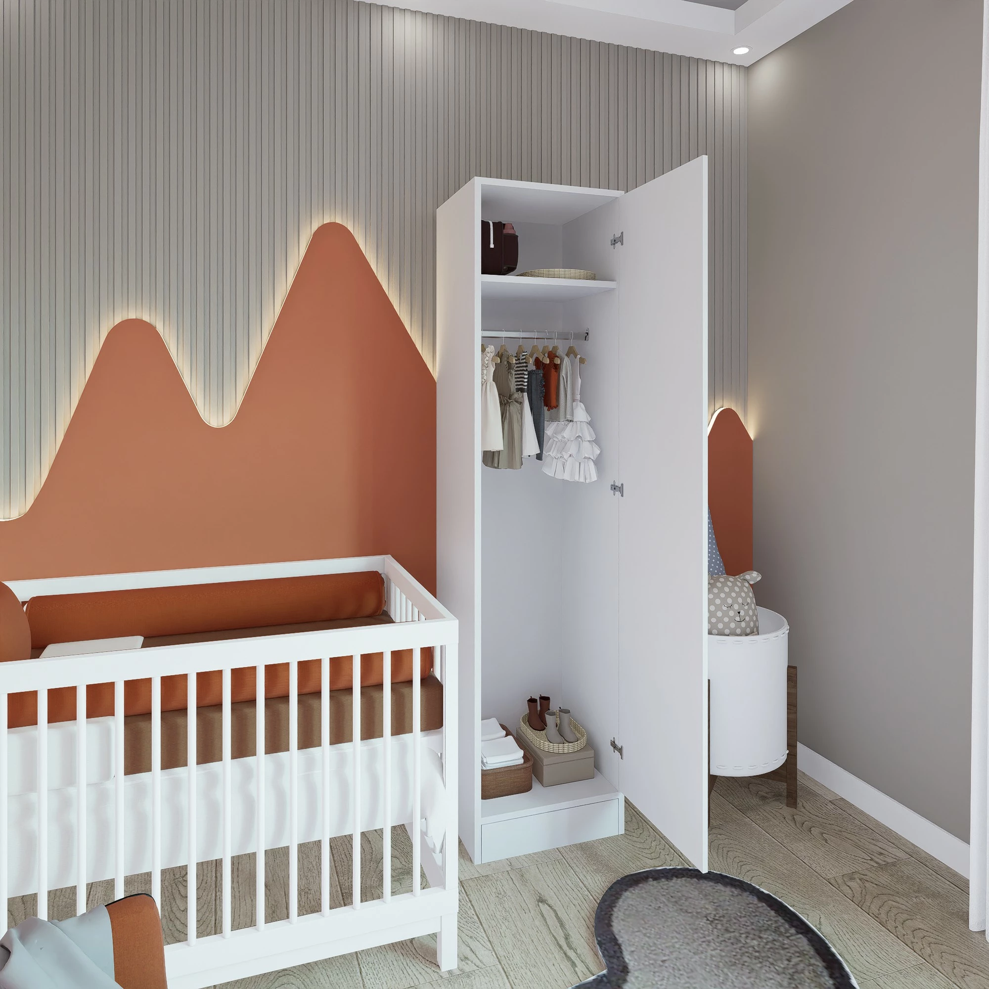 Dollap Skye Decor, ngjyrë e bardhë mat, Daisy 1600-38