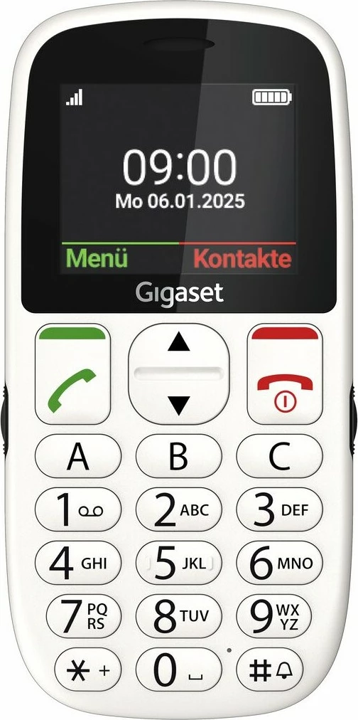 Celular Gigaset GL395 Dual SIM 32MB MicroSD bardhë
