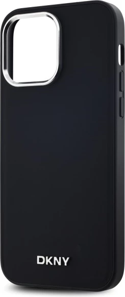 Mbështjellës DKNY Plain Logo MagSafe për iPhone 14 Pro Max, i zi