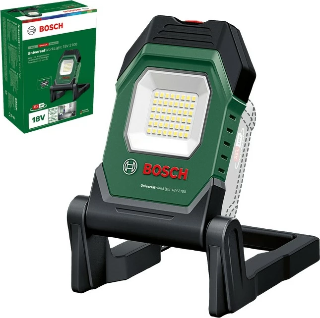Dritë pune Bosch Universal Light 18V-210, portative, 1500 mAh, e zezë/gjelbër
