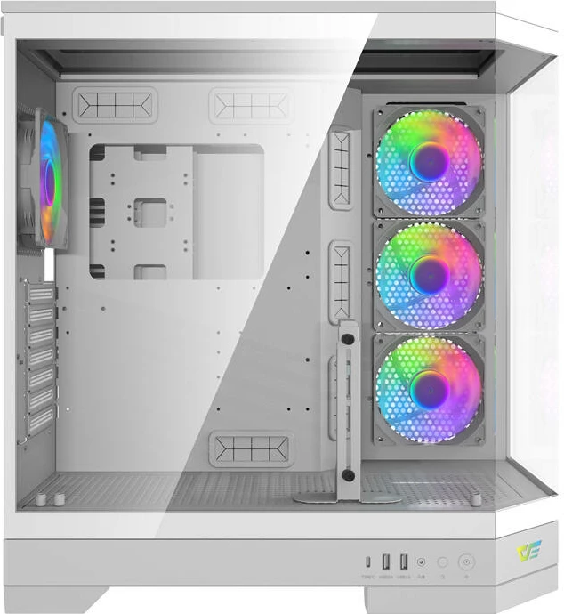 Kasë Darkflash DQX90, Big Tower, ATX, xham i temperuar, e bardhë