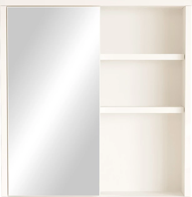 Dollap banjoje me pasqyrë, ngjyrë e bardhë,, 60x14.5x63.6cm