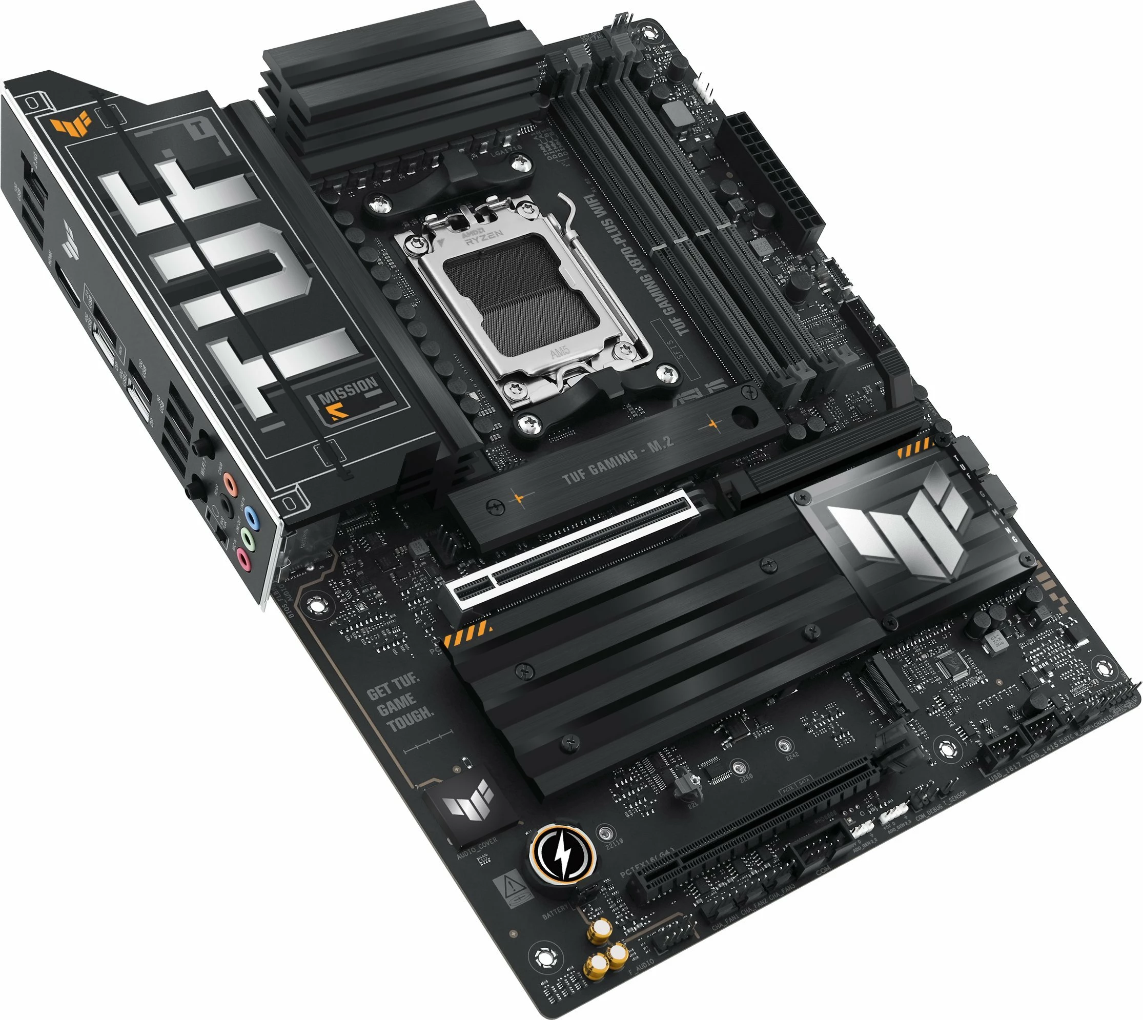 Pllakë amë Asus TUF GAMING X870-PLUS WIFI ATX DDR5 Wi‑Fi 7 + Bluetooth (me 2x antena WiFi, 2x kabllo SATA, vida për M.2)