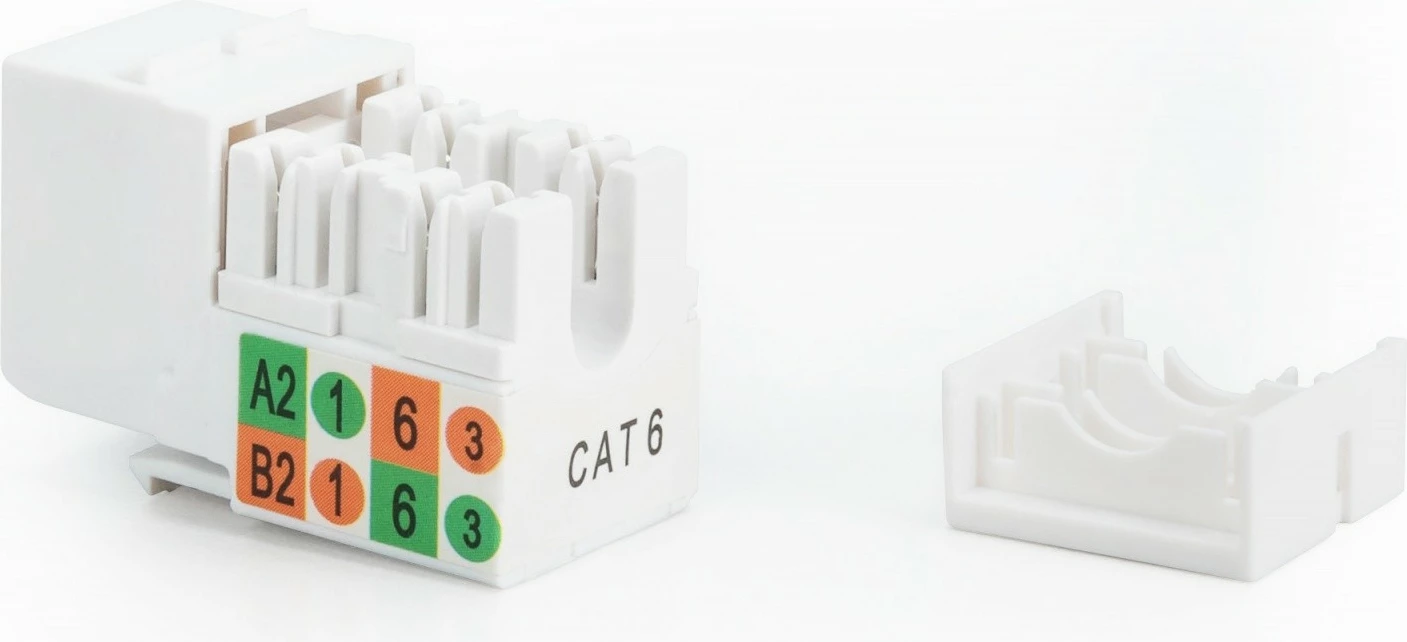 Modul Keystone RJ45 Digitus DN-93601, Kategoria 6, UTP, Bardhë
