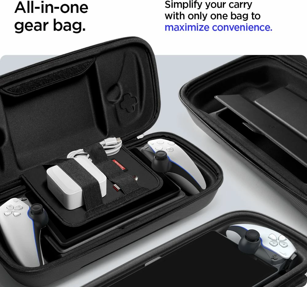 Mbështjellës Spigen Rugged Armor Pro për Sony Playstation Portal, i zi