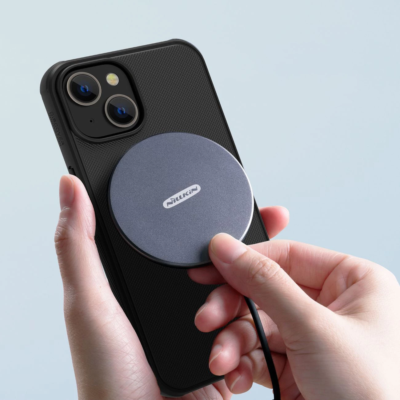 Mbështjellës Nillkin Super Frosted Shield Pro Magnetic për iPhone 14 Plus, MagSafe, i zi