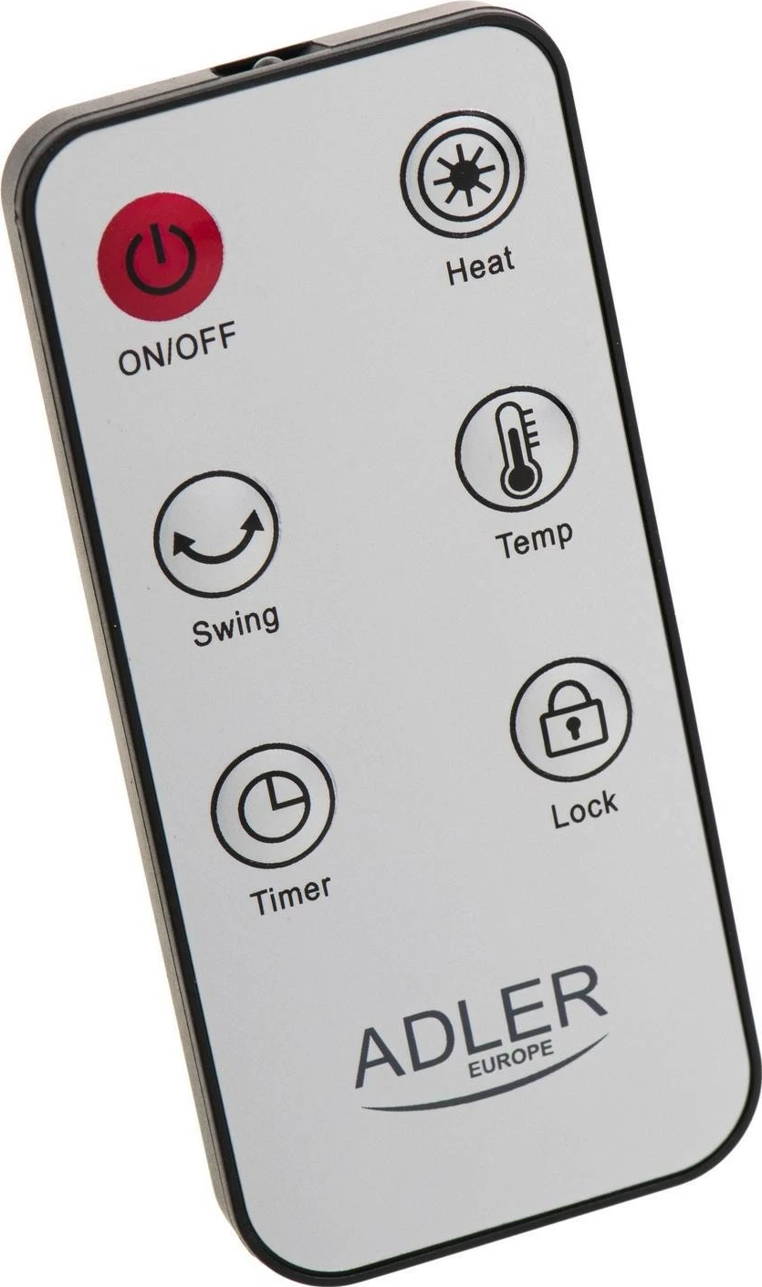 Ngrohës me ventilator Adler AD 7738, 2000W, plastikë, bardhë-zi