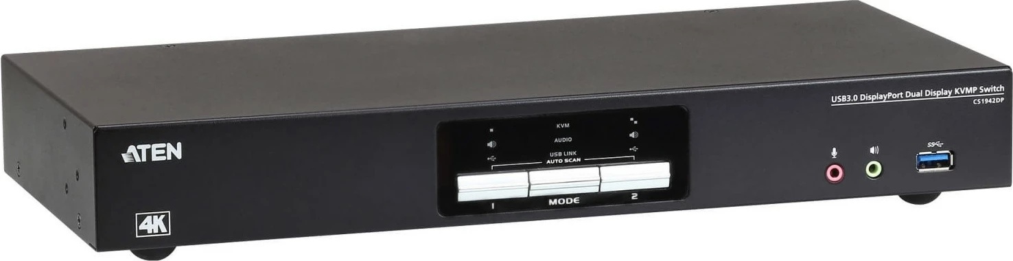 Switch KVM ATEN CS1942DP-AT-G, 2 porta, USB 3.0, DisplayPort, 4K Dual Display, i zi
