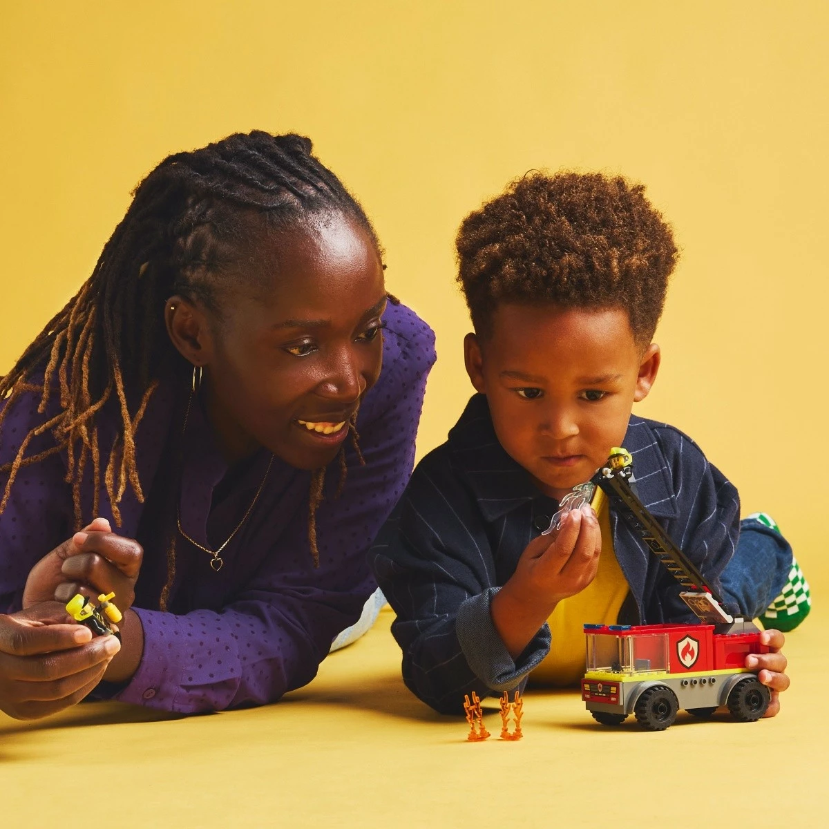 Set lodrash LEGO City 60463, Kamion zjarri me shkallë, 82 pjesë, për fëmijë, plastikë