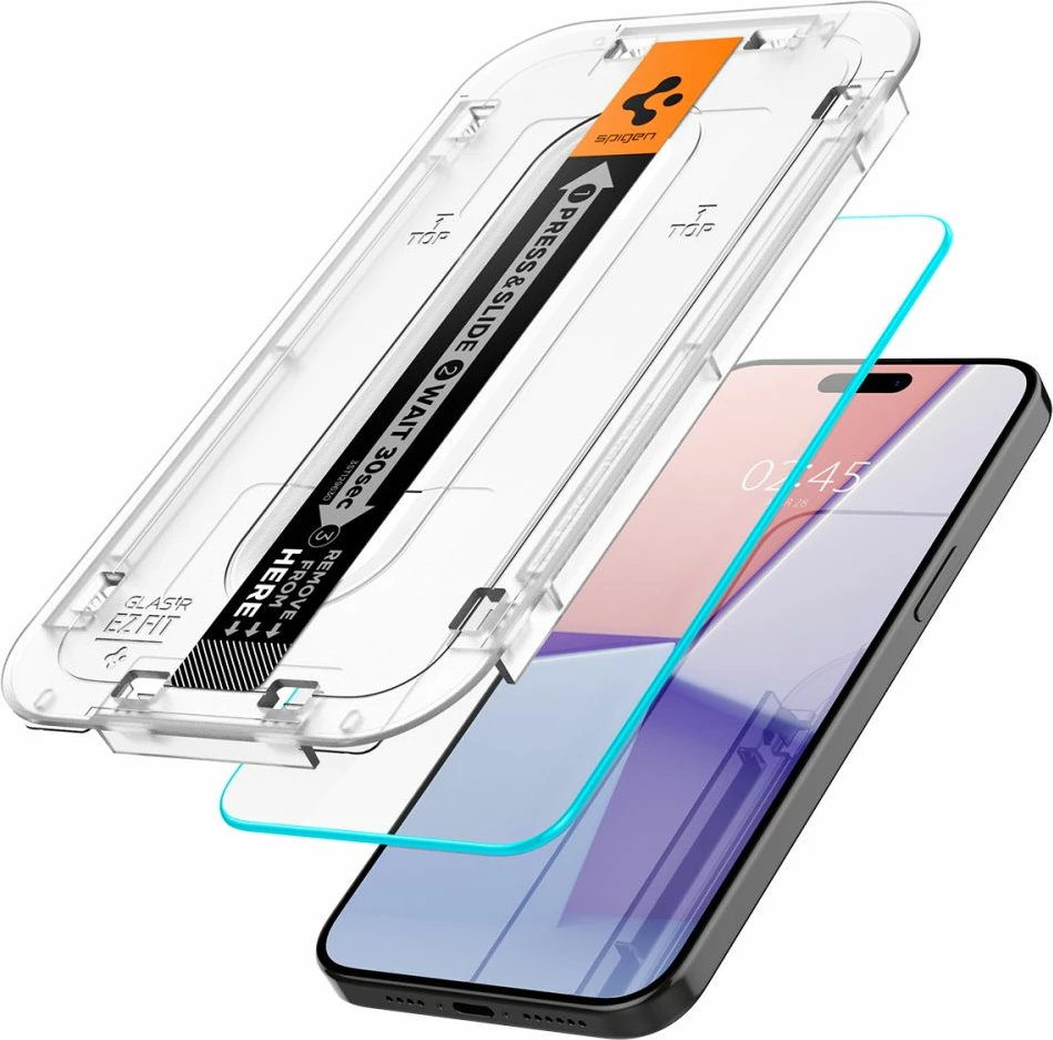 Xham mbrojtës Spigen Glas.tR EZ Fit për iPhone 15 Pro, transparent, 1 copë
