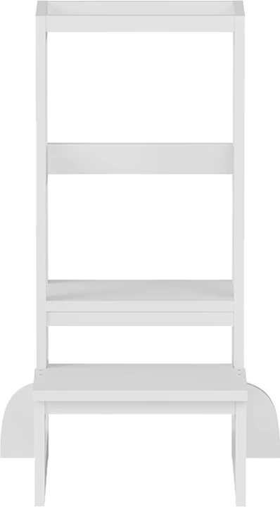 Kullë mësimi për fëmijë, stil Montessori, dru pishe, ngjyrë e bardhë, 45.7x51x90cm