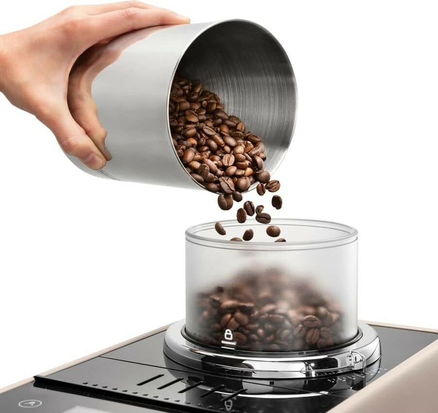 Aparat kafeje DeLonghi Rivelia, automatik, 1.4L, bezhë