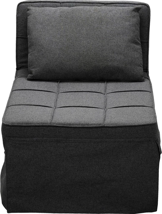 Karrige-shtrat Grejio, ngjyrë gri e errët, këmbë metalike të zeza, 70x70x45cm