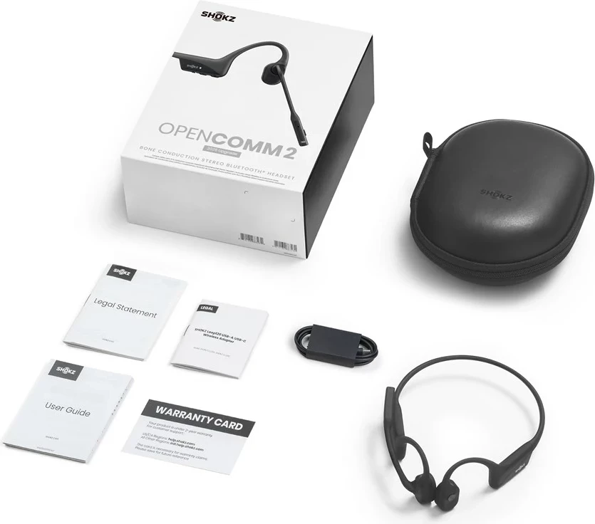 Kufje SHOKZ OpenComm2 2025 Upgrade, Bluetooth, Wireless, me mikrofon Boom, Zezë