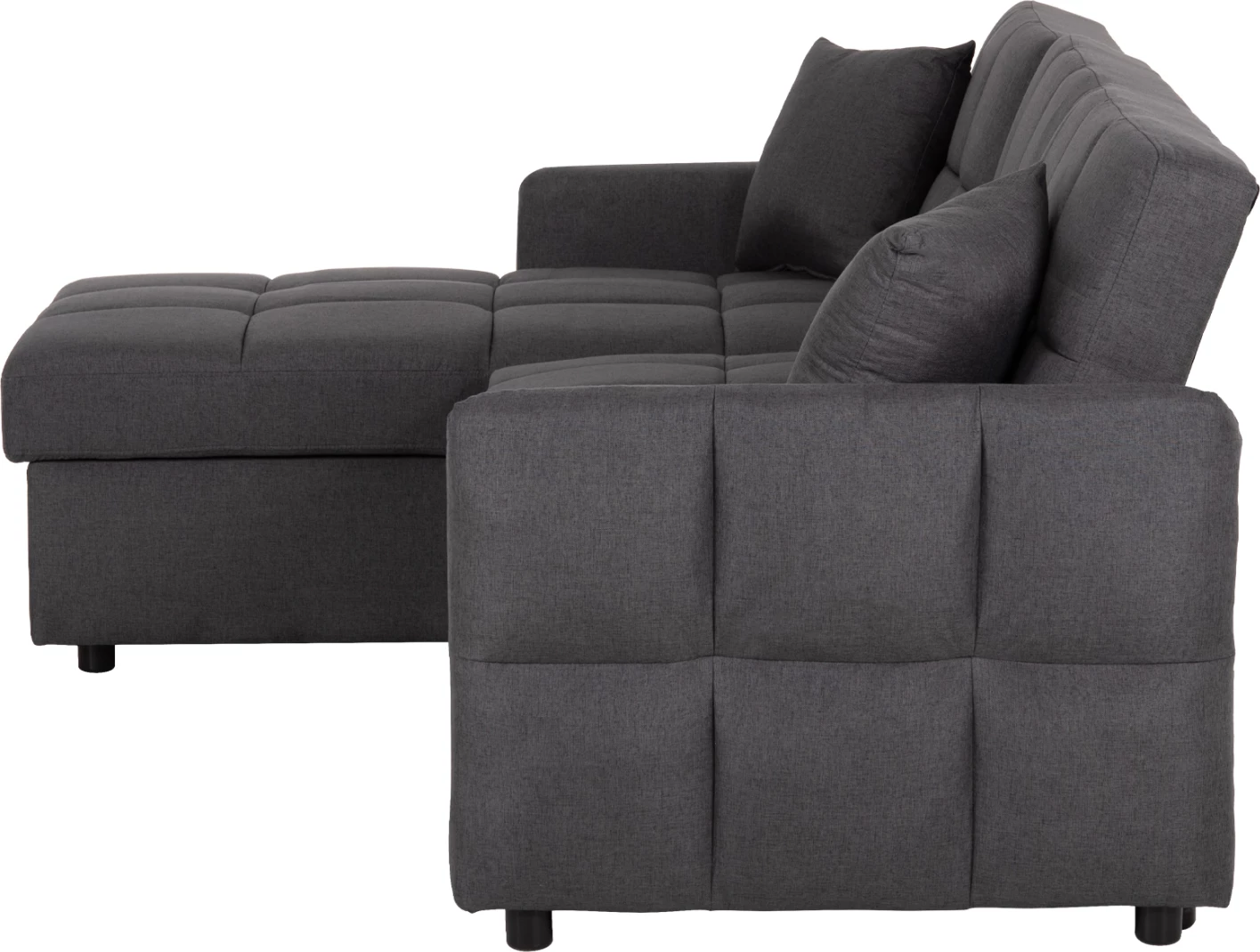 Kënd-sofë krevate me chaise të kthyeshme, ngjyrë gri, NEZU FH3294.01, 213x145x83cm
