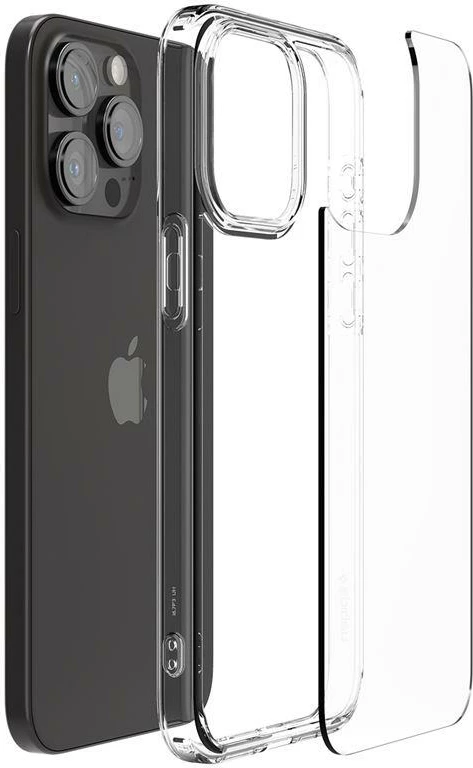 Mbështjellës Spigen Crystal Hybrid për iPhone 15 Pro Max, Transparent