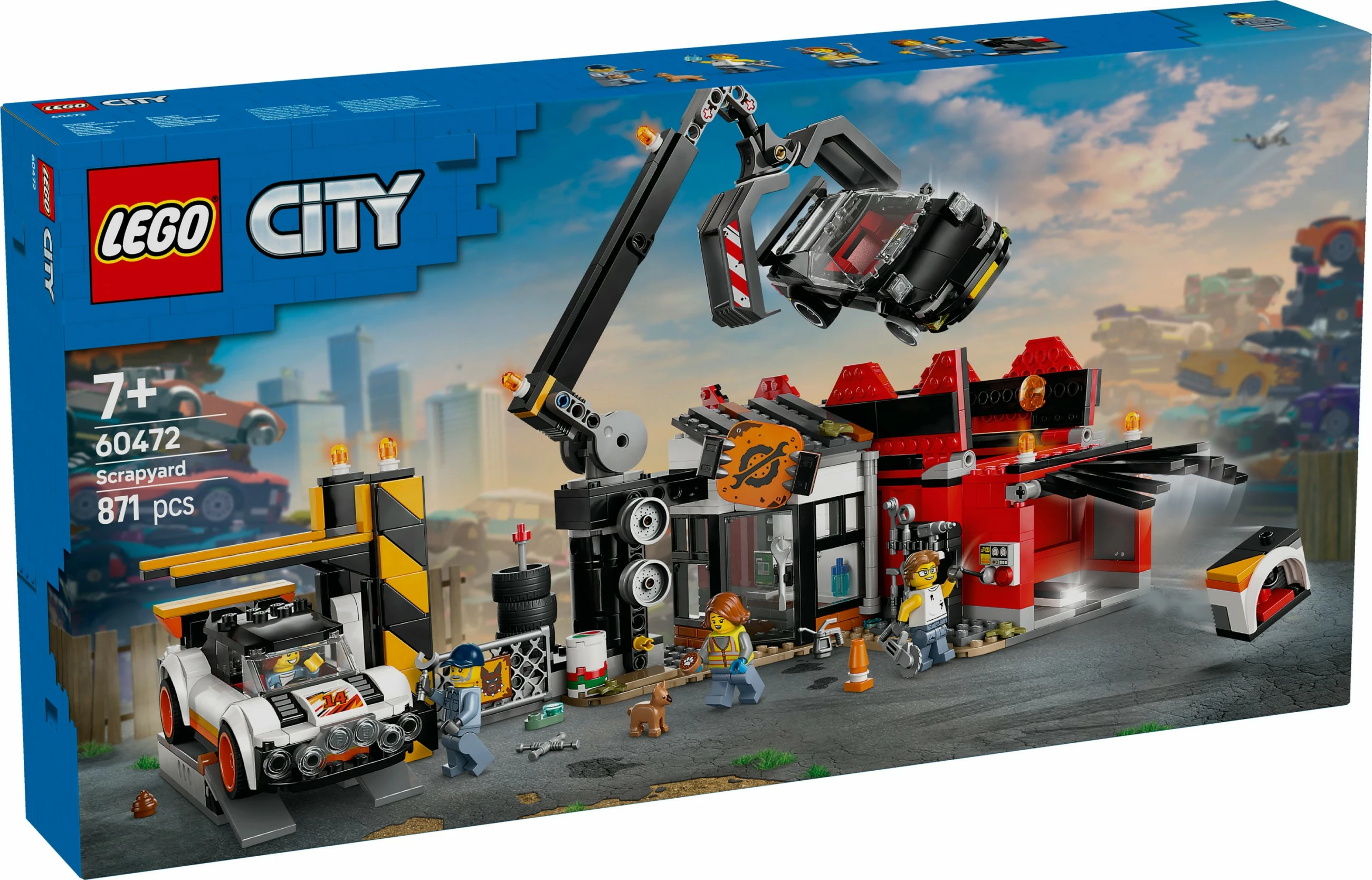Set ndërtimi LEGO City 60472, Schrottplatz me makina, 871 pjesë, shumëngjyrësh