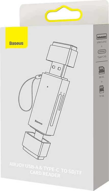 Lexues kartelash Baseus Lite Series WKQX060113, USB + USB-C, SD/TF, Gri