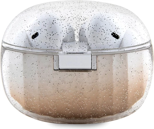Kufje TWS Guess Glitter Gradient me docking station, Bluetooth 5.3, Gold