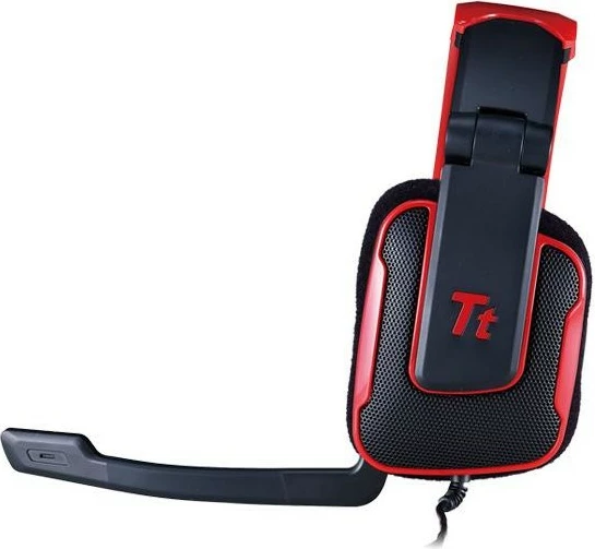 Kufje gaming Thermaltake TteSPORTS SHOCK Royal Red, 3.5mm, me mikrofon, e zezë/kuqe