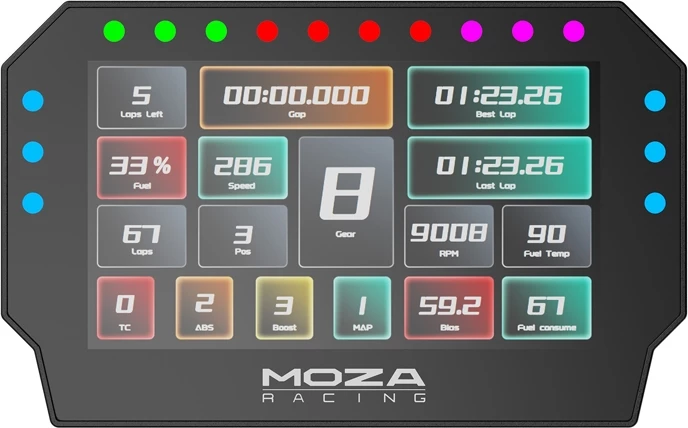 Ekran simulimi gare Moza Racing CM2 RS072, 5 inç, me prekje, i zi