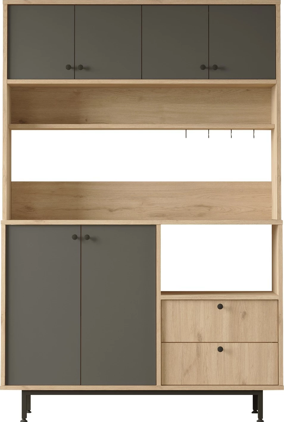 Dollap multifunksional Skye Decor, RE5-SA, ngjyrë lis dhe antracit