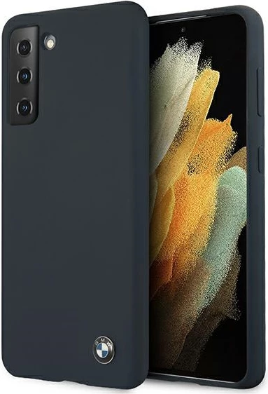 Mbështjellës BMW Silicone Signature për Samsung Galaxy S21+, granat/navy