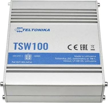 Switch Teltonika TSW100, Gigabit Ethernet, Power over Ethernet, Blu