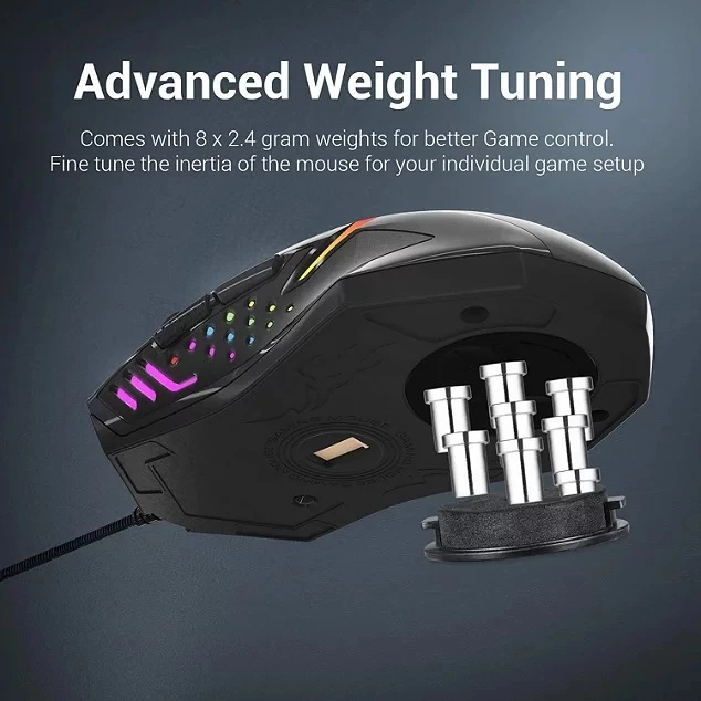 Maus Redragon Centrophorus 2 M601-2, 7200 DPI, Wired, RGB, 6 butona, i zi