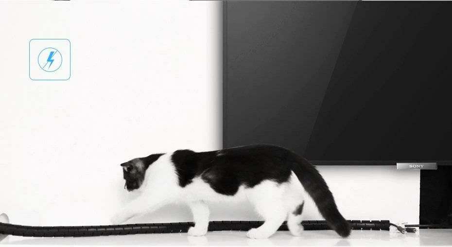 Mbështjellës kabllosh UGREEN LP121, 1.5 m, 25 mm, zi