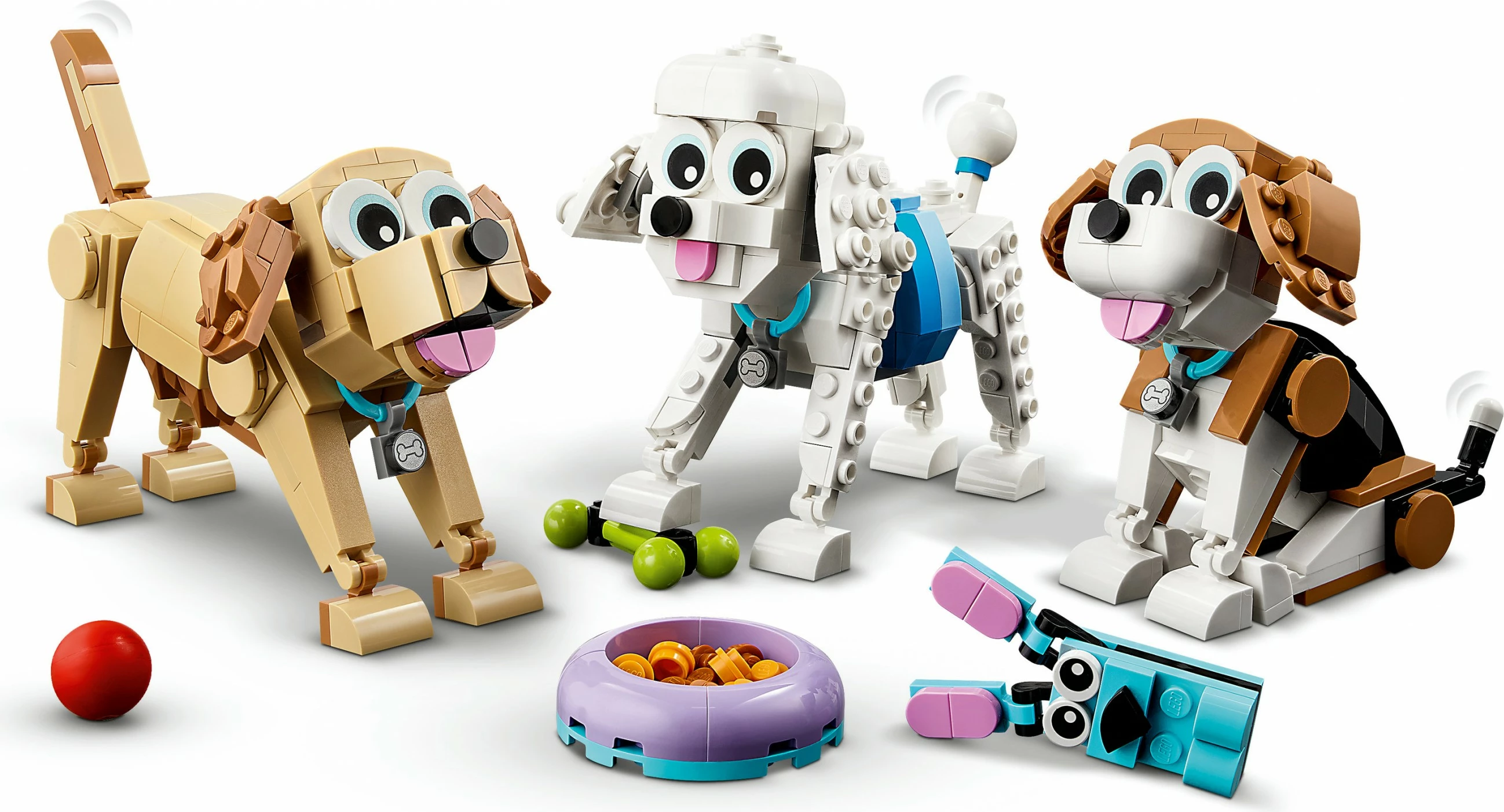 Set ndërtimi LEGO Creator 3-in-1 Adorable Dogs 475 pjesë, shumëngjyrësh