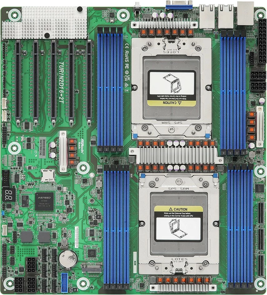 Pllakë amë ASRock TURIN2D16-2T, Dual Socket SP5, EEB