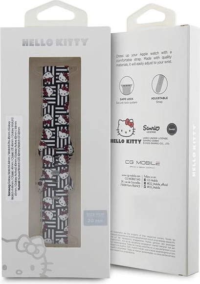 Rrip smartwatch Hello Kitty Silicone Heads & Stripes, universal 20mm, i zi