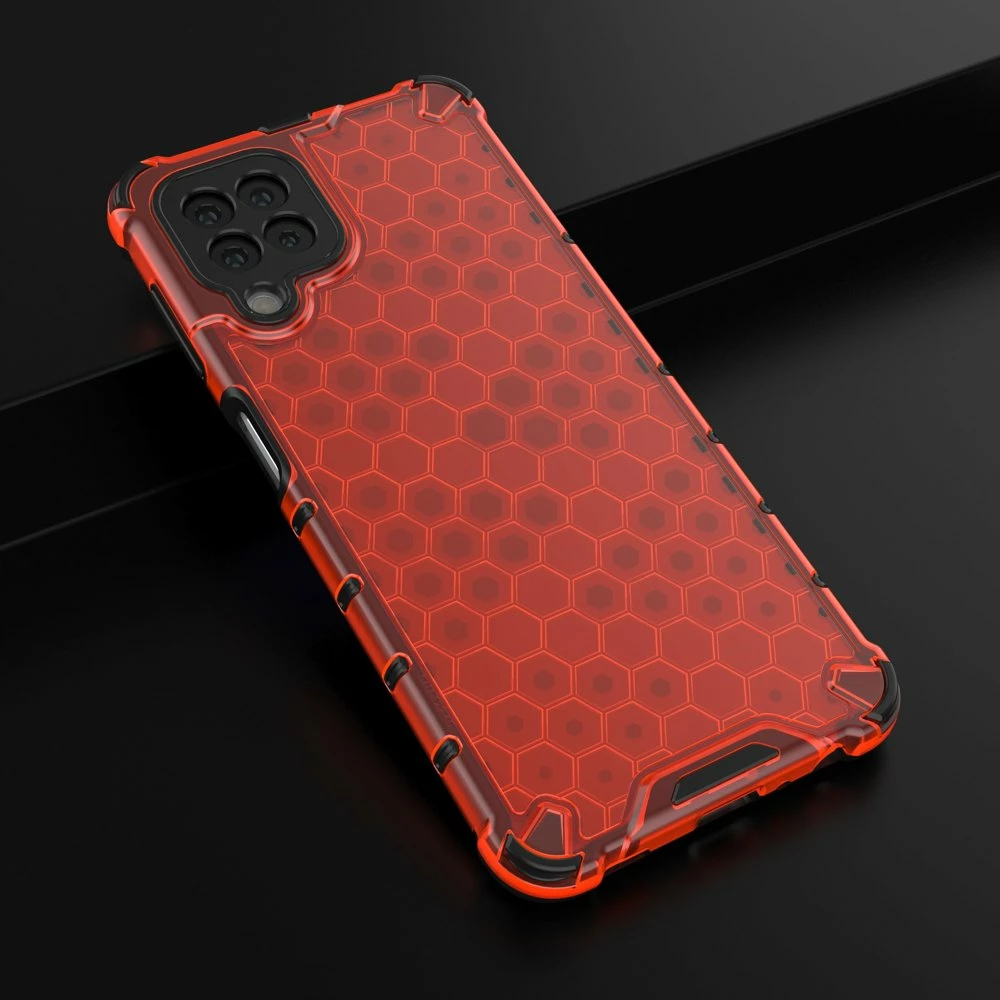 Mbështjellës Hurtel Honeycomb Case për Samsung Galaxy A22 4G, Kuq