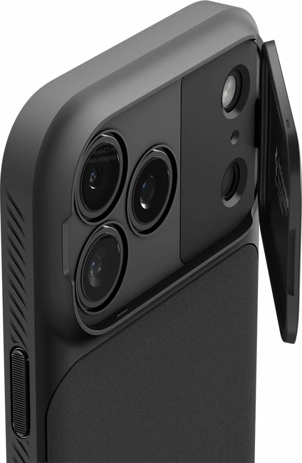 Mbështjellës Spigen Optik Armor MagSafe për iPhone 17 Pro / iPhone 17 Pro Max, i zi, 1 copë