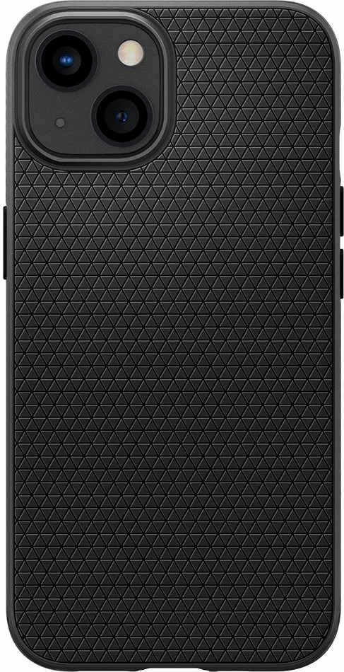 Mbështjellës, Spigen, Liquid Air për iPhone 13, TPU, i hollë, me airbagë në qoshe, e zezë mat, 1 copë