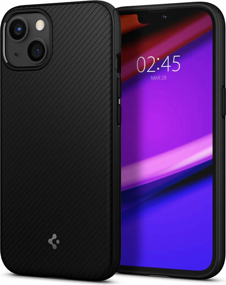 Mbështjellës Spigen Mag Armor me MagSafe për iPhone 13, Mat Zi