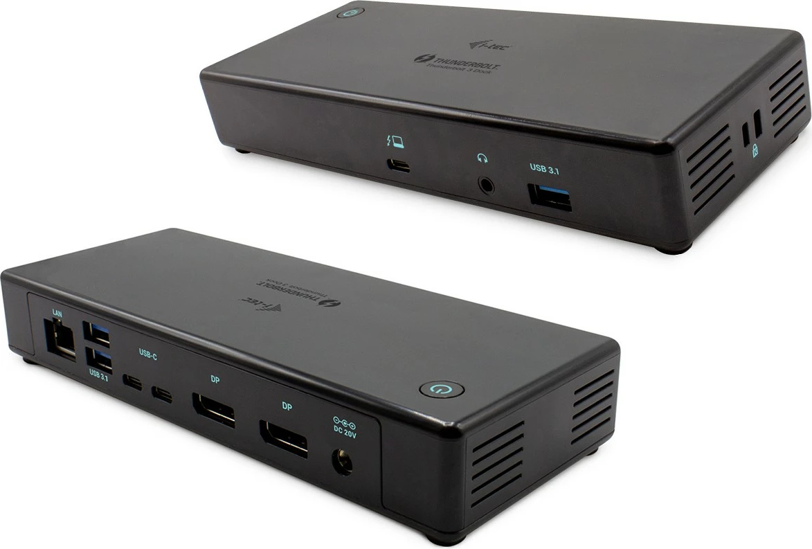 Docking station I-Tec Thunderbolt 3/USB-C Dual DisplayPort 4K, 85W, e zezë