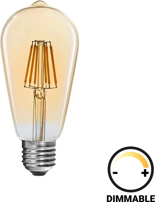 Llambë LED ST64 Bulb e zbehtë 4W E27 ngjyrë qelibar